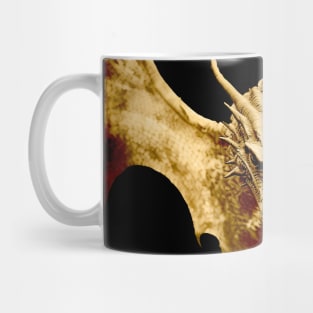 Chinese Dragon: Dragons are Cool, Chinese New Year, Year of the Dragon on a dark (Knocked Out) background Mug